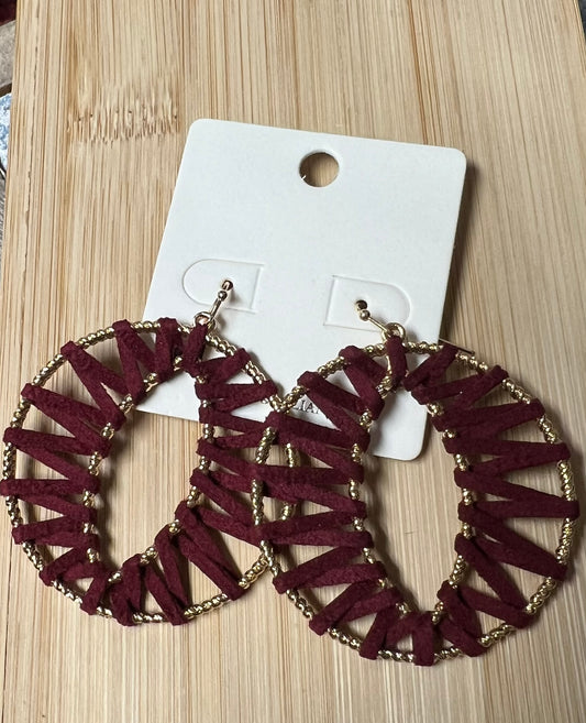 Wrapped Leather Earring