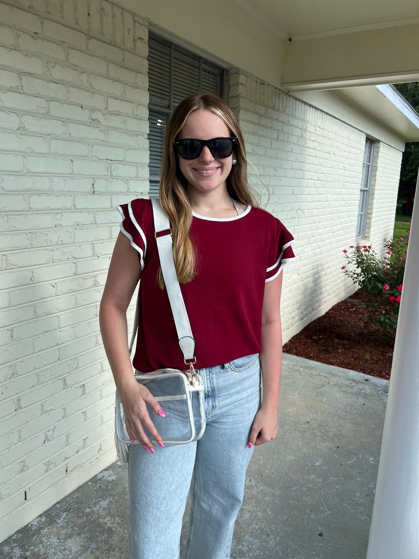 Game Day Ruffle Top