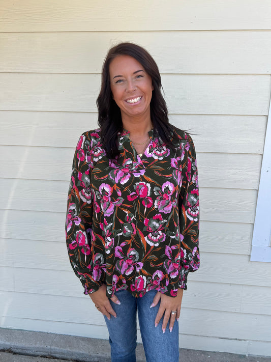 Fall Flowers Top
