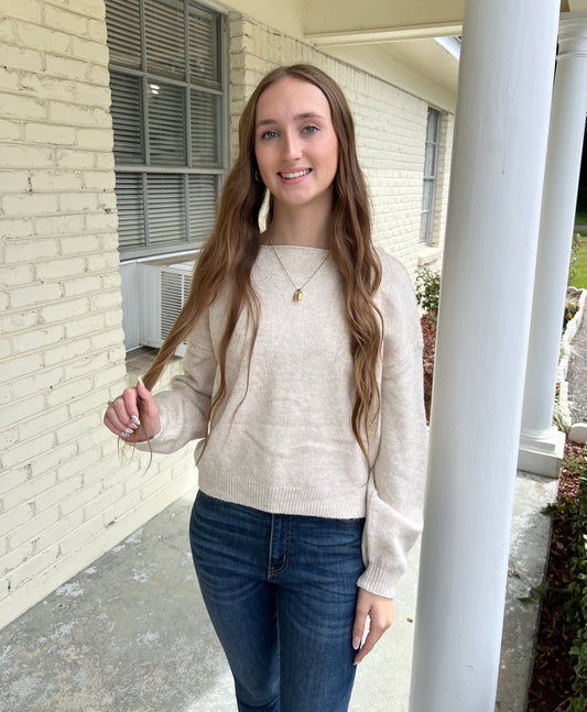 Back Bow Detail Sweater