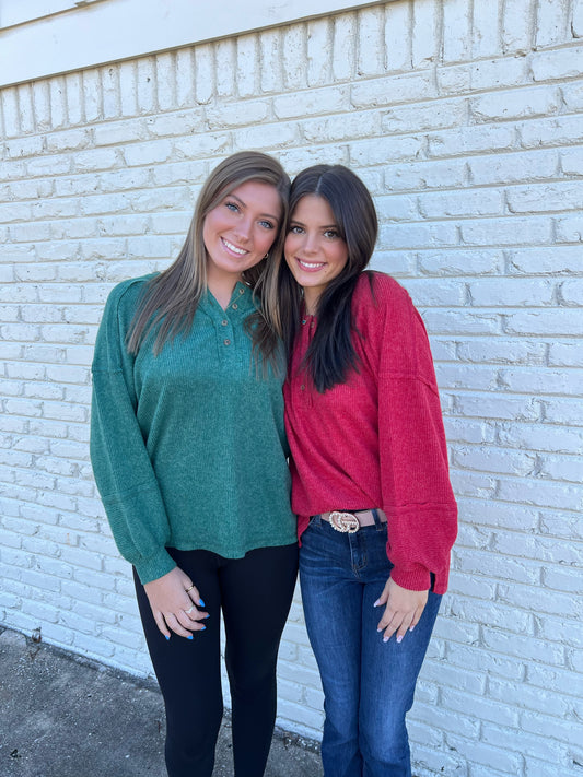 Made For Me Button Pullover