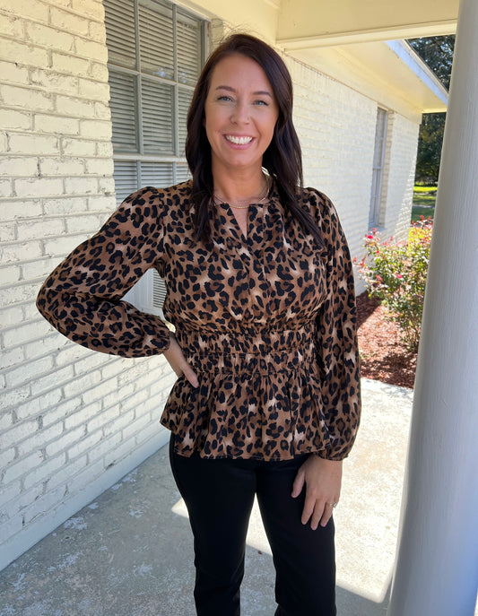 Agatha Leopard Top