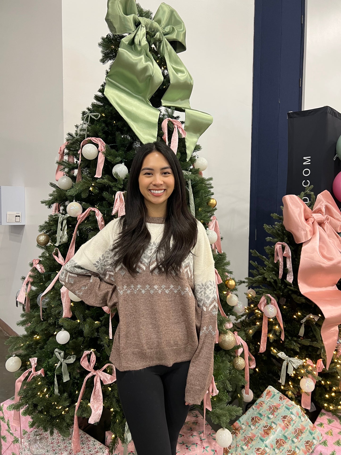 Long Sleeve Patterned Sweater Top