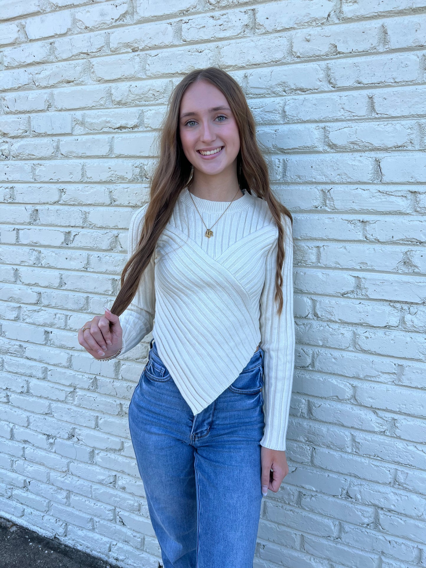 Asymmetrical Sweater Top