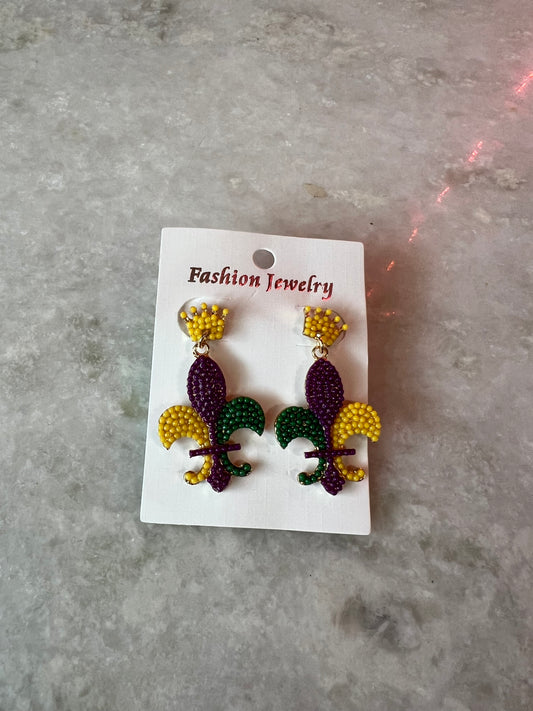 Mardi Gras Ready Earrings