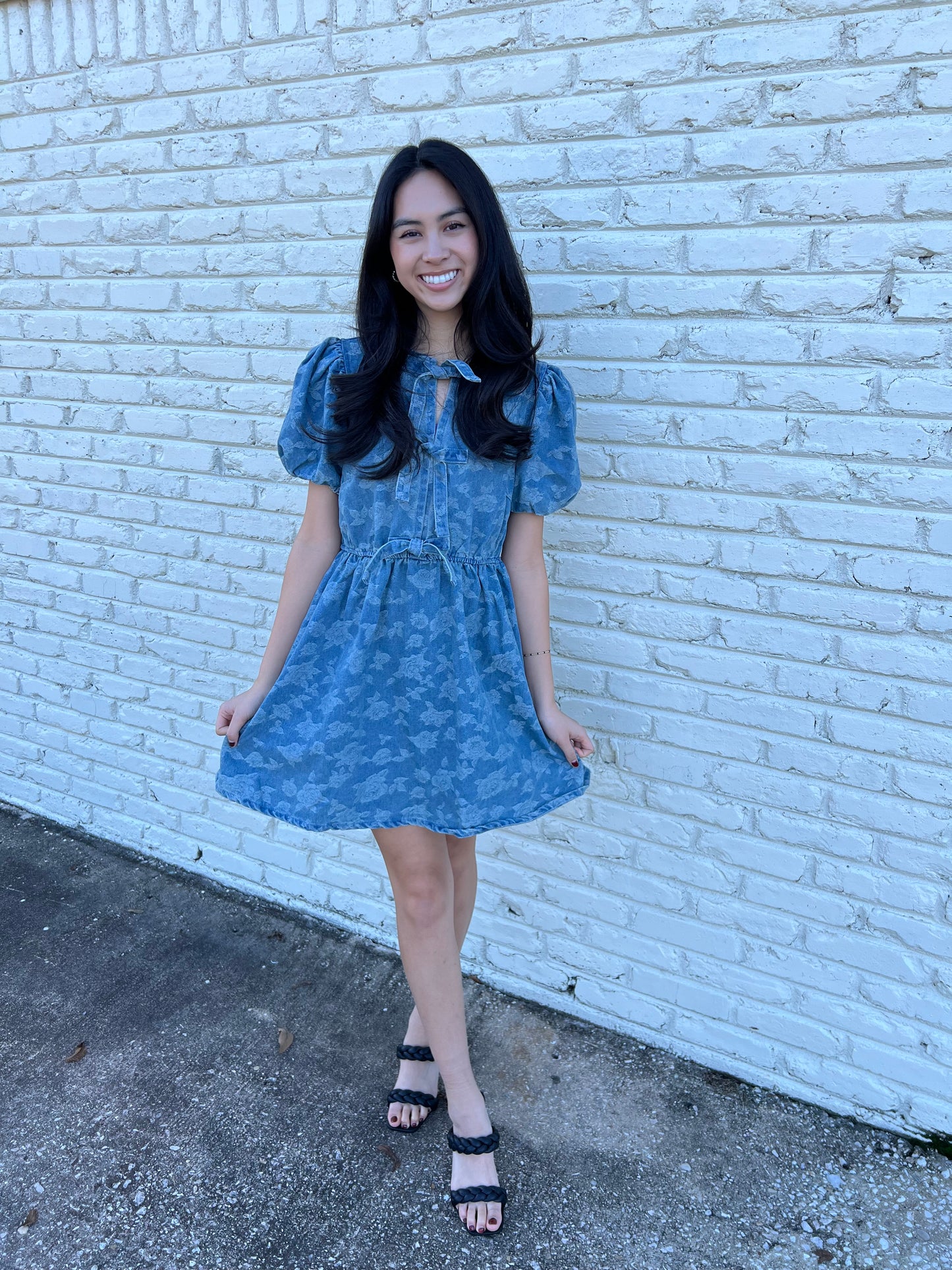 Denim Bow Dress