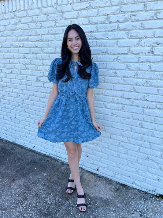 Denim Bow Dress