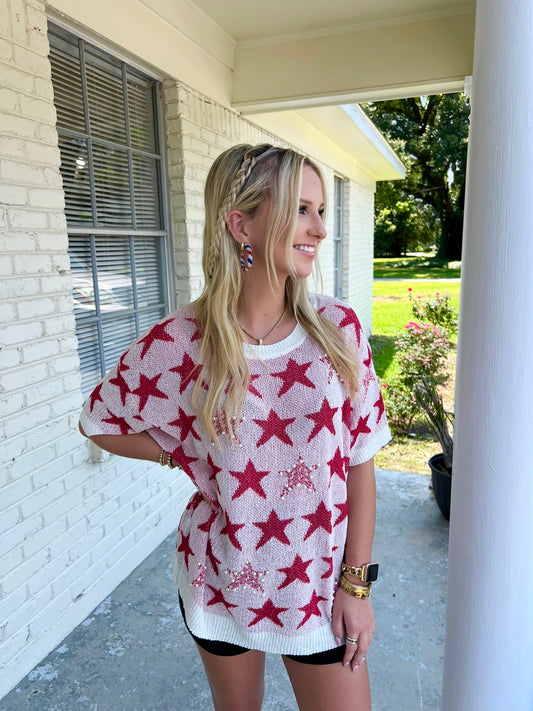 Pearl Beaded Star Top