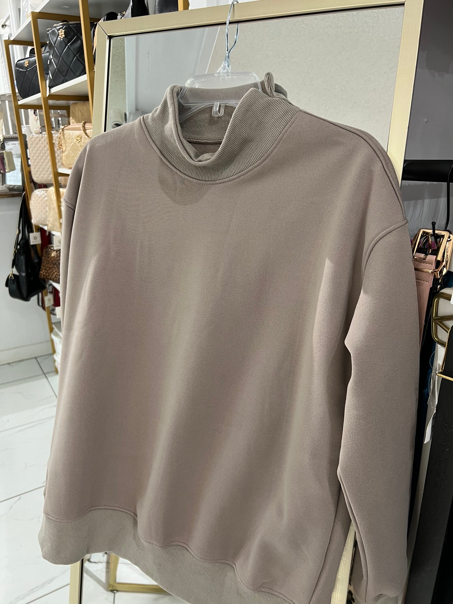 Bella Mock Neck Sweatshirt