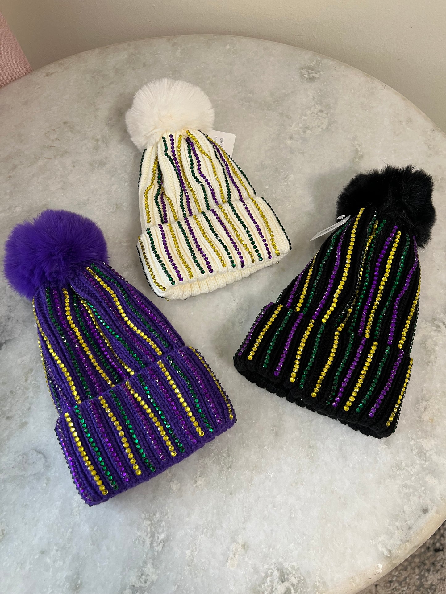 Mardi Gras soft beanie