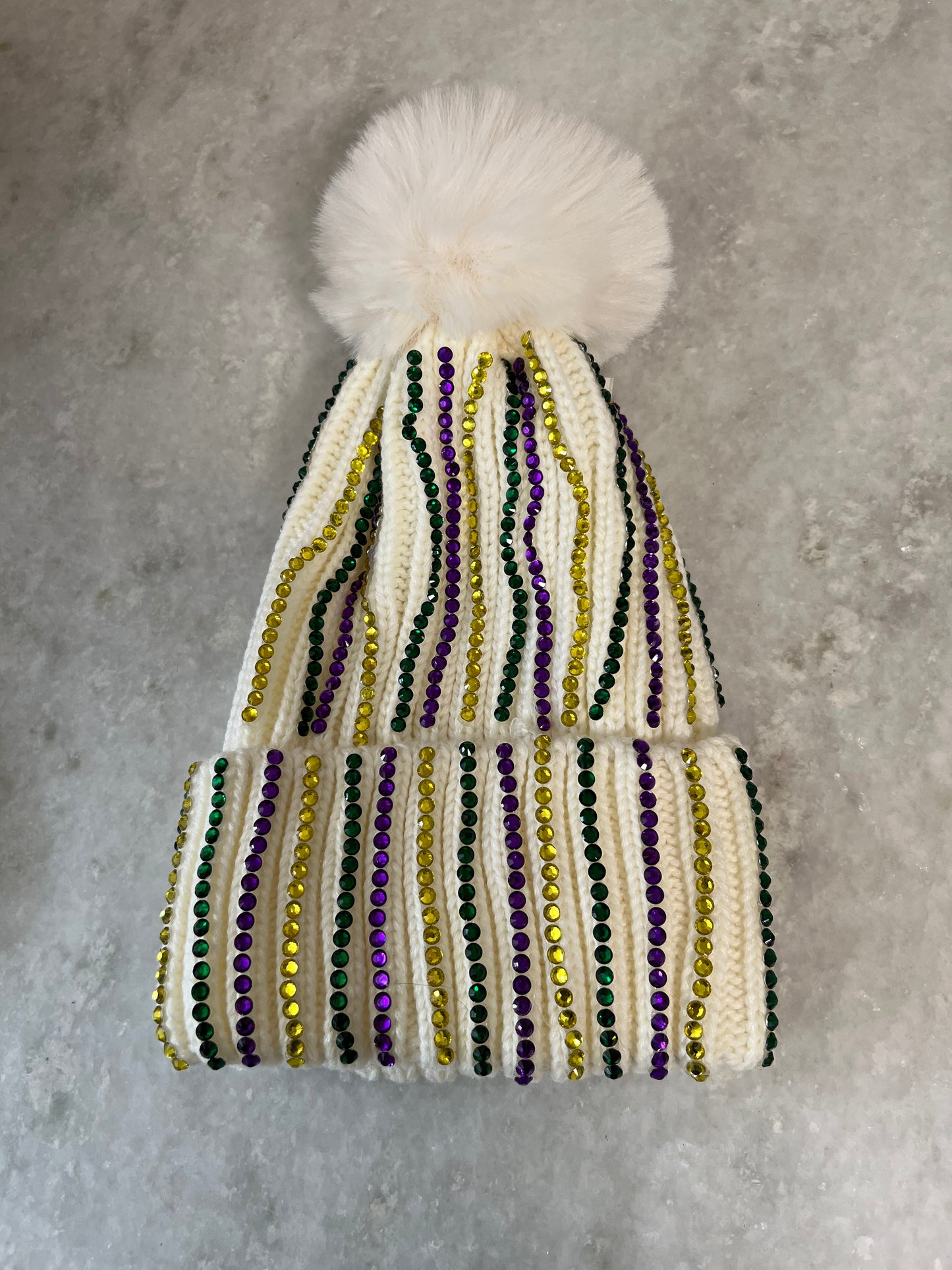 Mardi Gras soft beanie