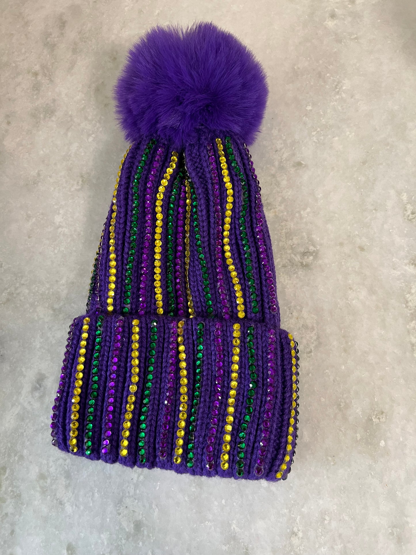 Mardi Gras soft beanie