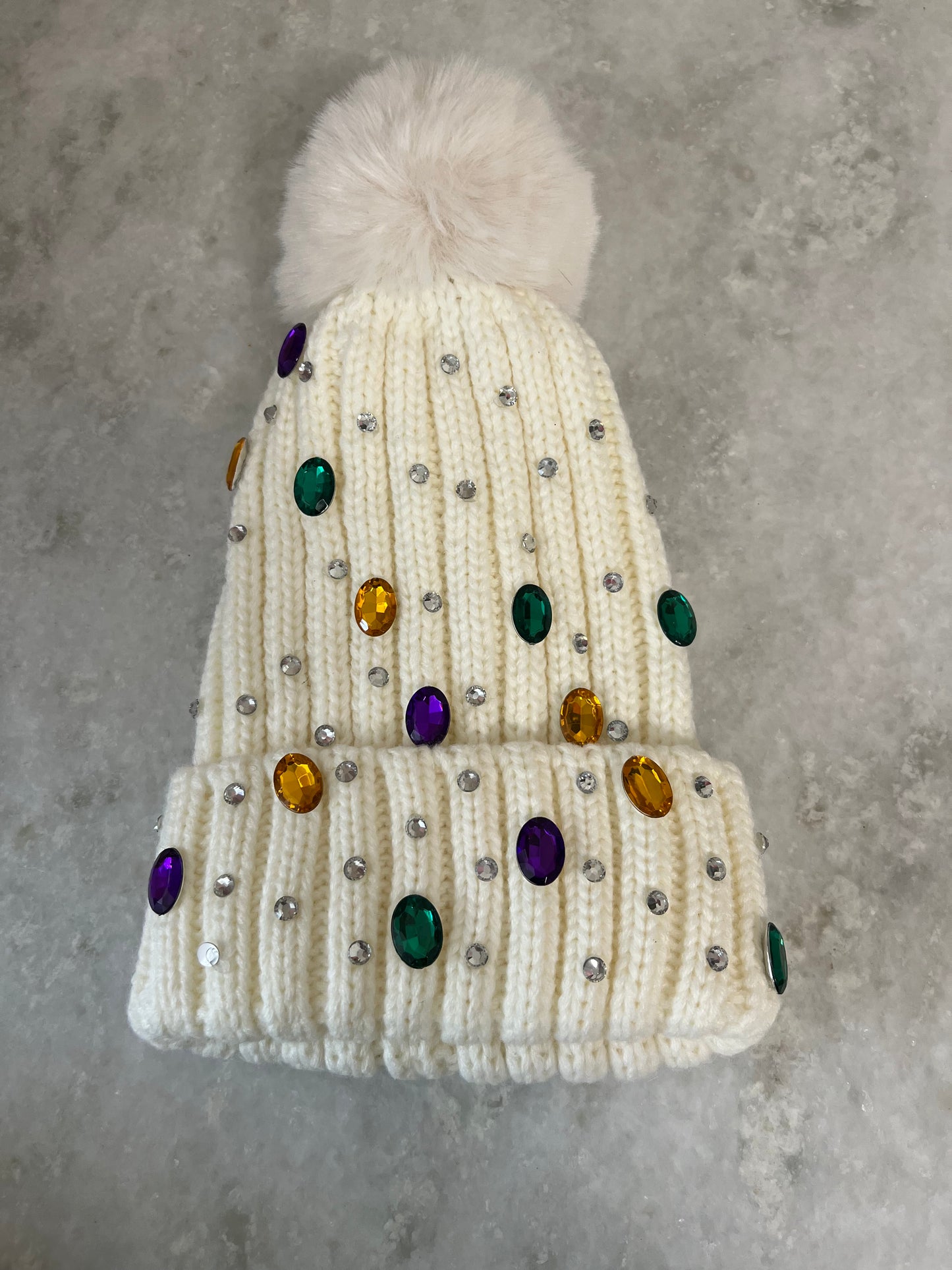 Mardi Gras soft beanie