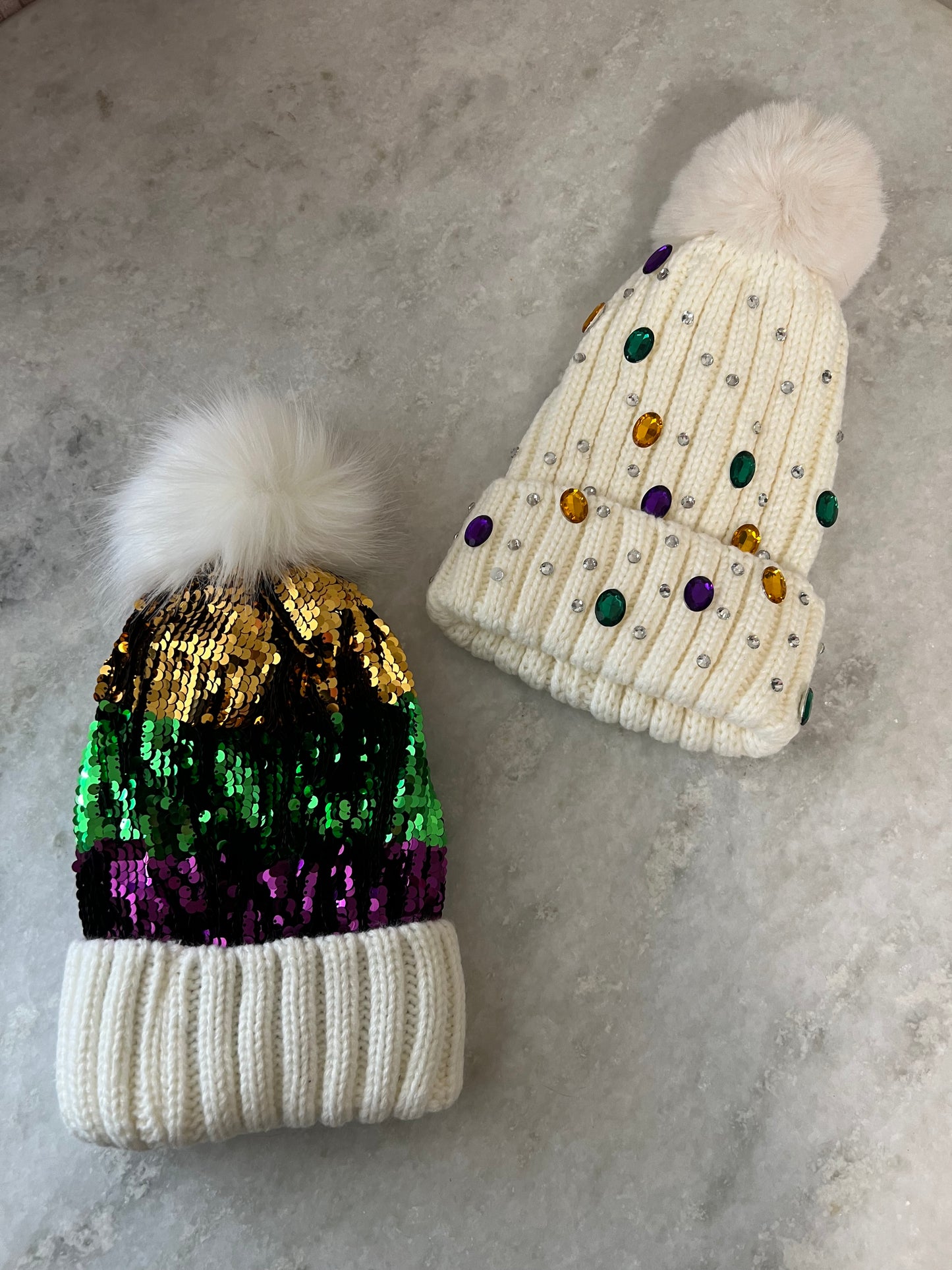 Mardi Gras soft beanie