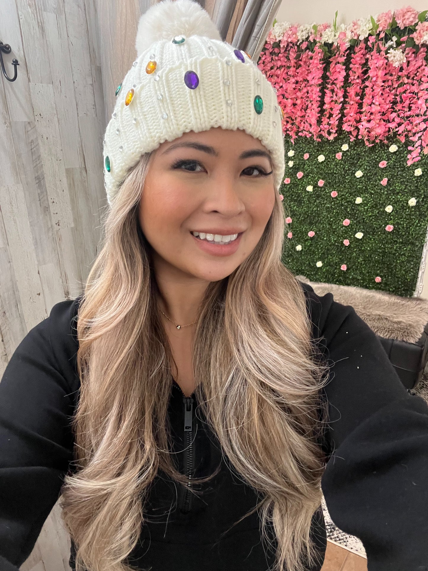 Mardi Gras soft beanie