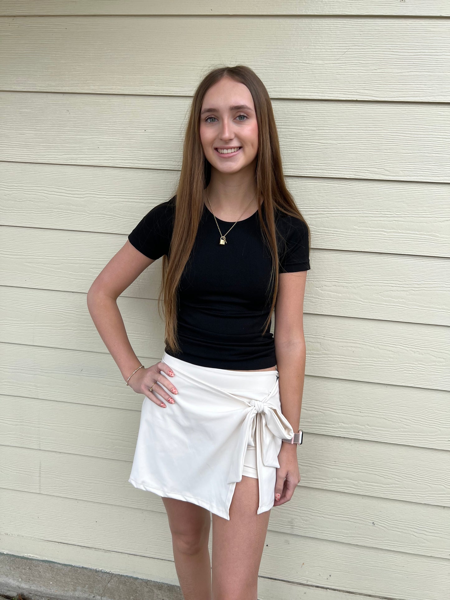 Side Bow Tie Active Skort