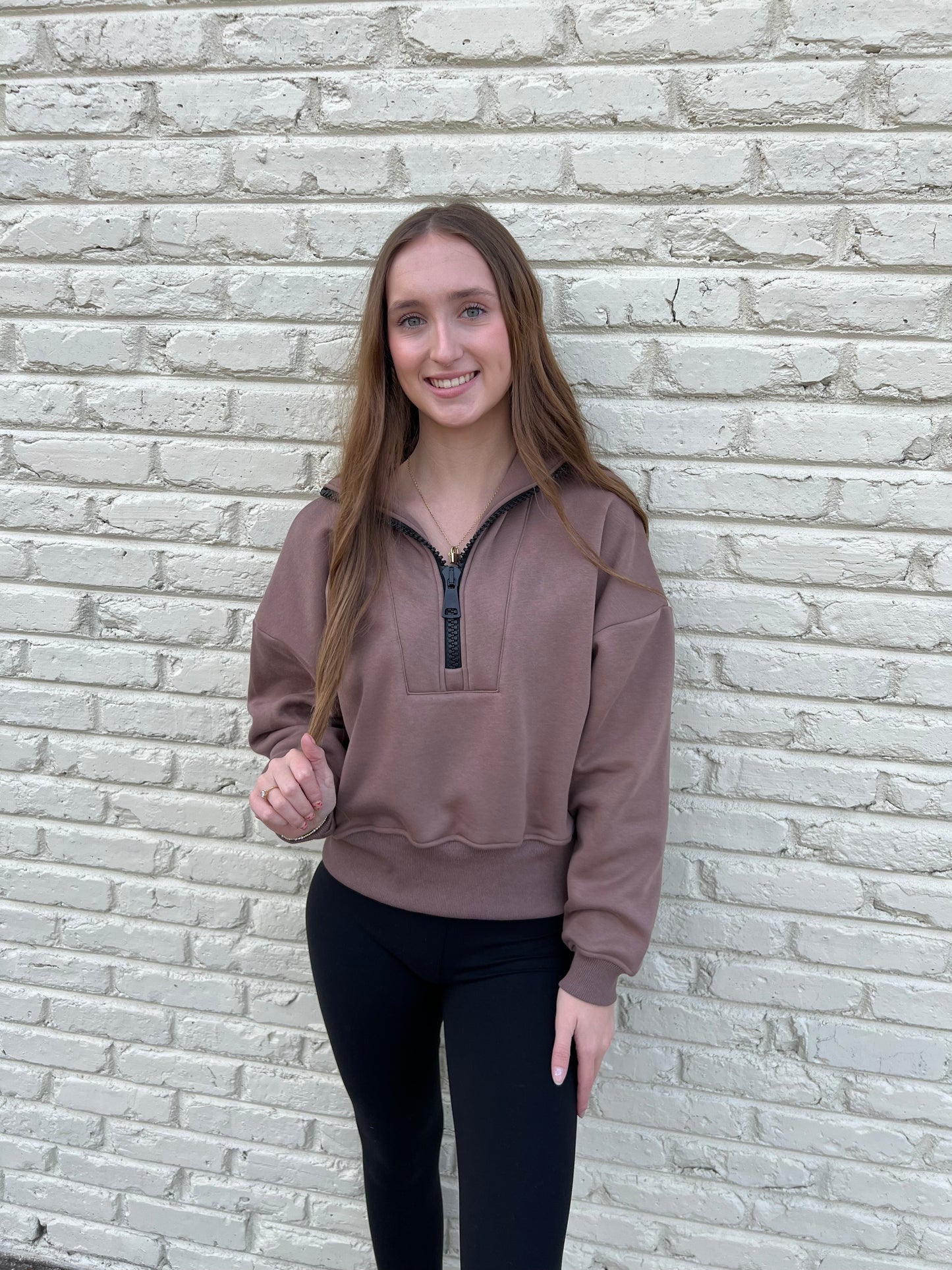 Cropped And Cool Fleece Sweatshirt