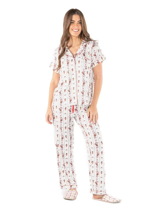 Santa and Bow PJ Set
