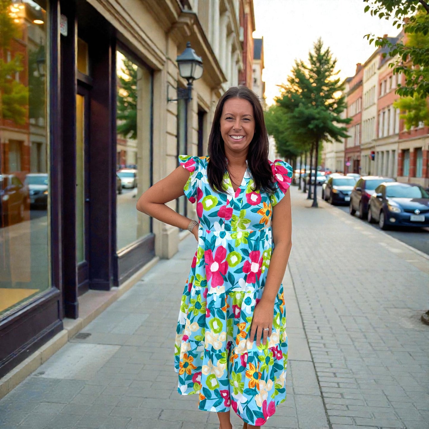 Janie Flower Maxi Dress