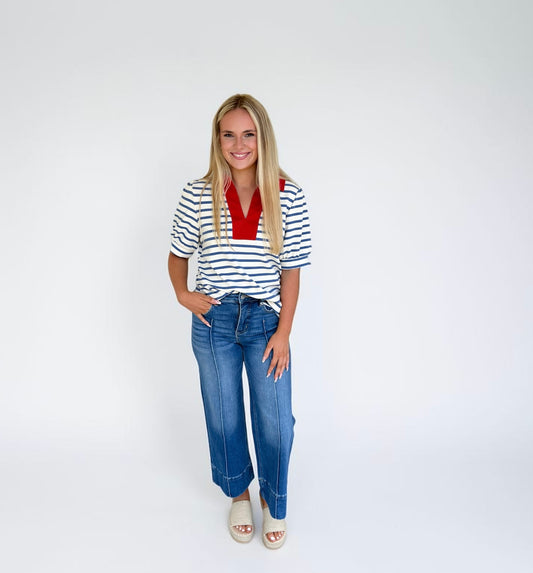 Striped Season Top