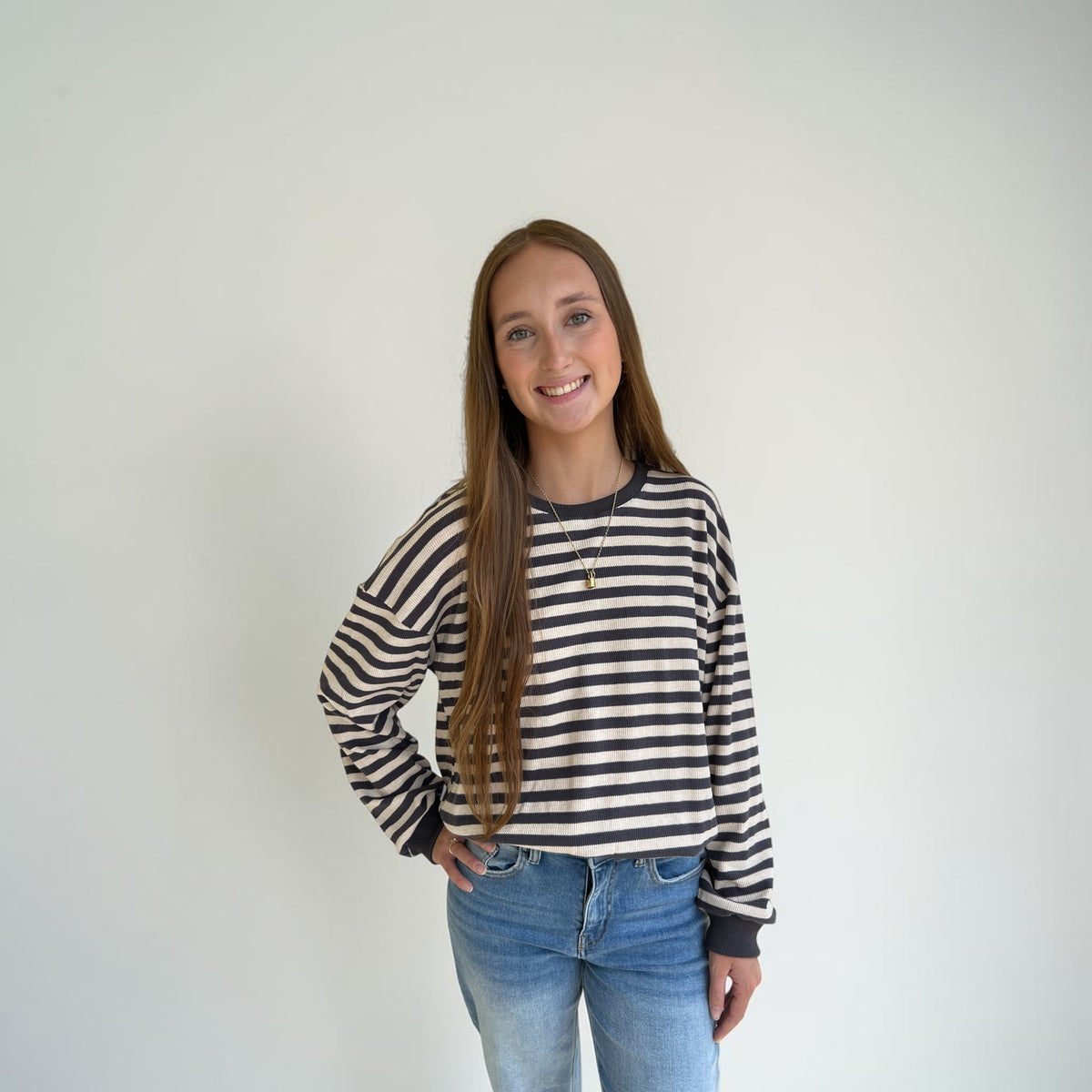 Layla Striped Knit Top