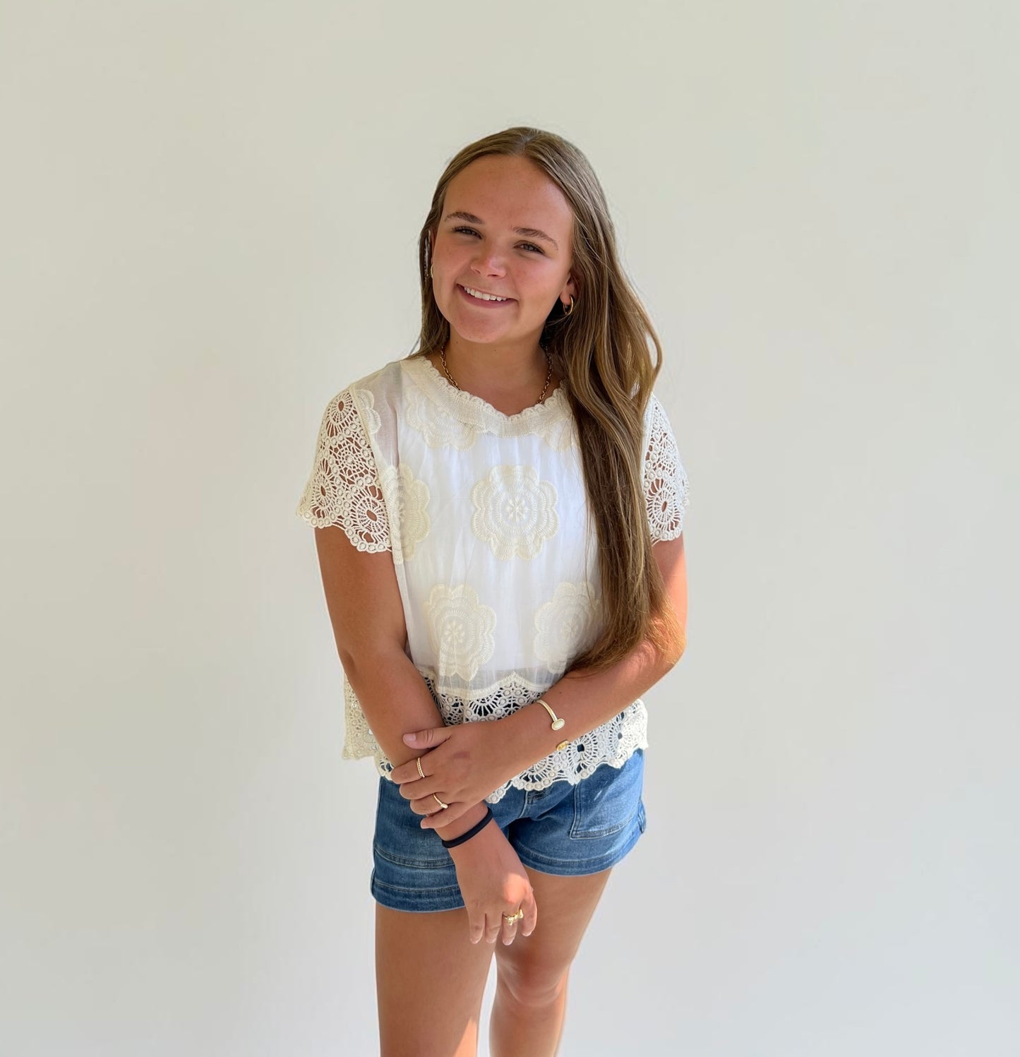 CROCHET LACE TOP