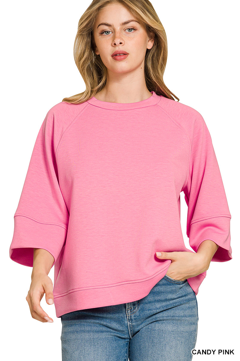 Scuba 3/4 sleeve pullover