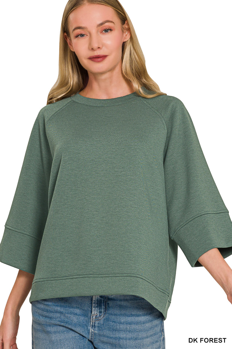 Scuba 3/4 sleeve pullover