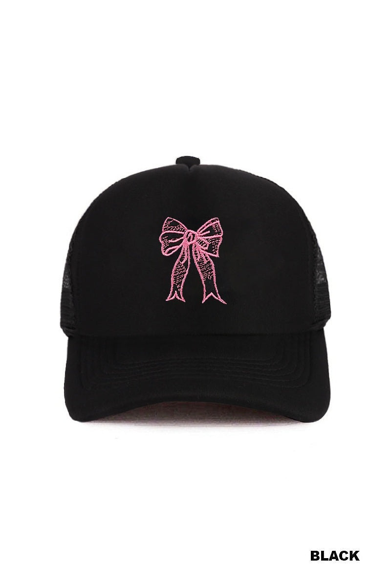 Coquette Ribbon Bow Trucker Hat