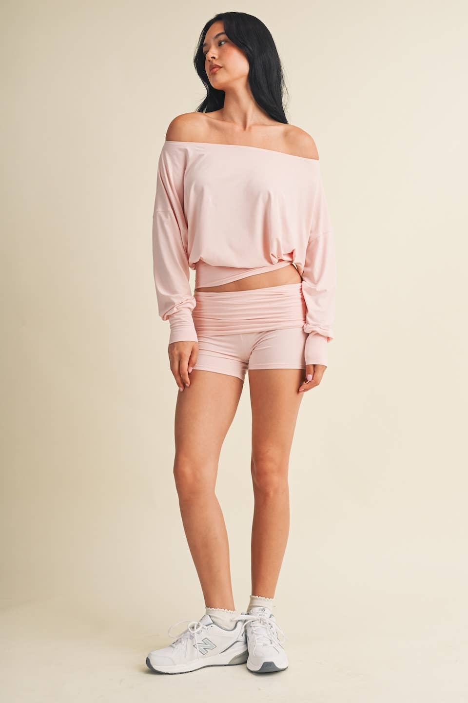 Soft Knit Off Shoulder Slouchy Top