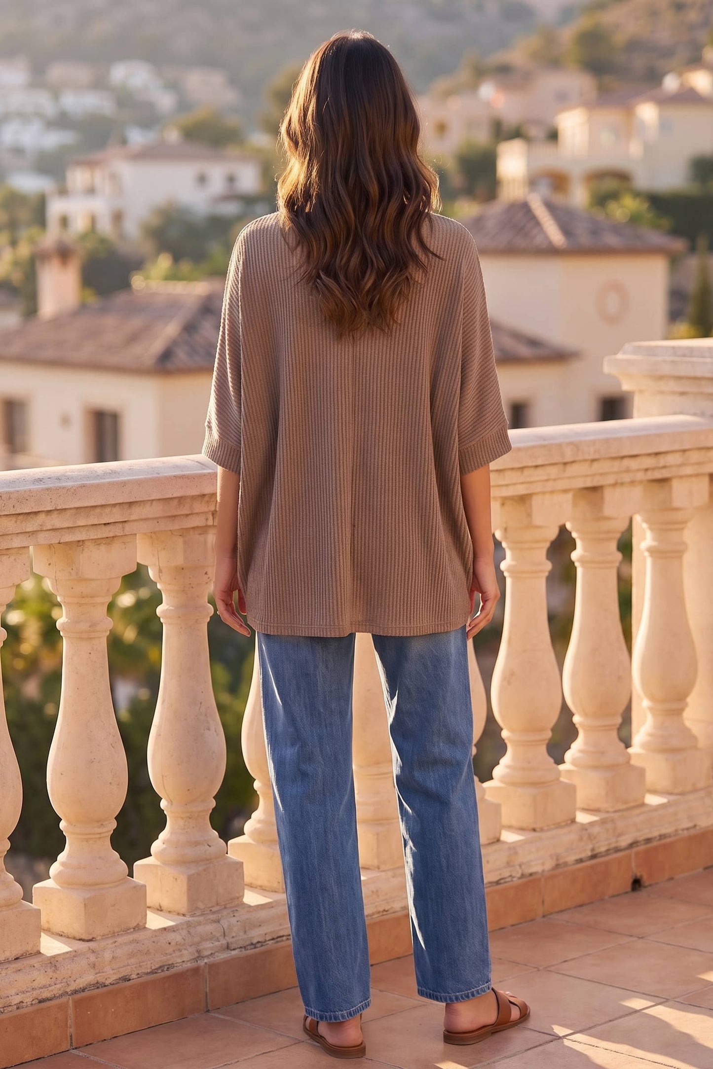 Oversized Curly Rib Top