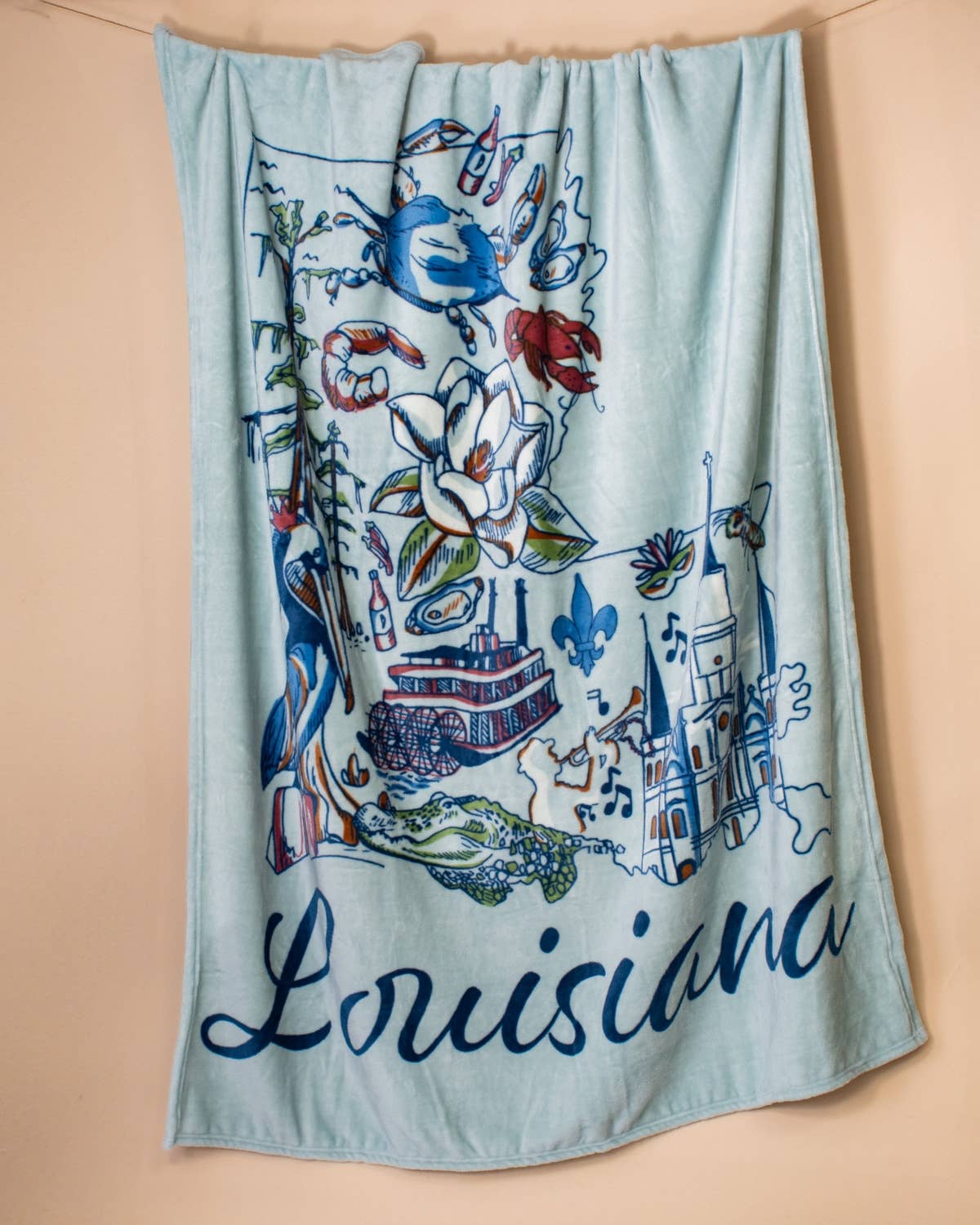 Coastal Louisiana Throw   Blue/Multi   50x60