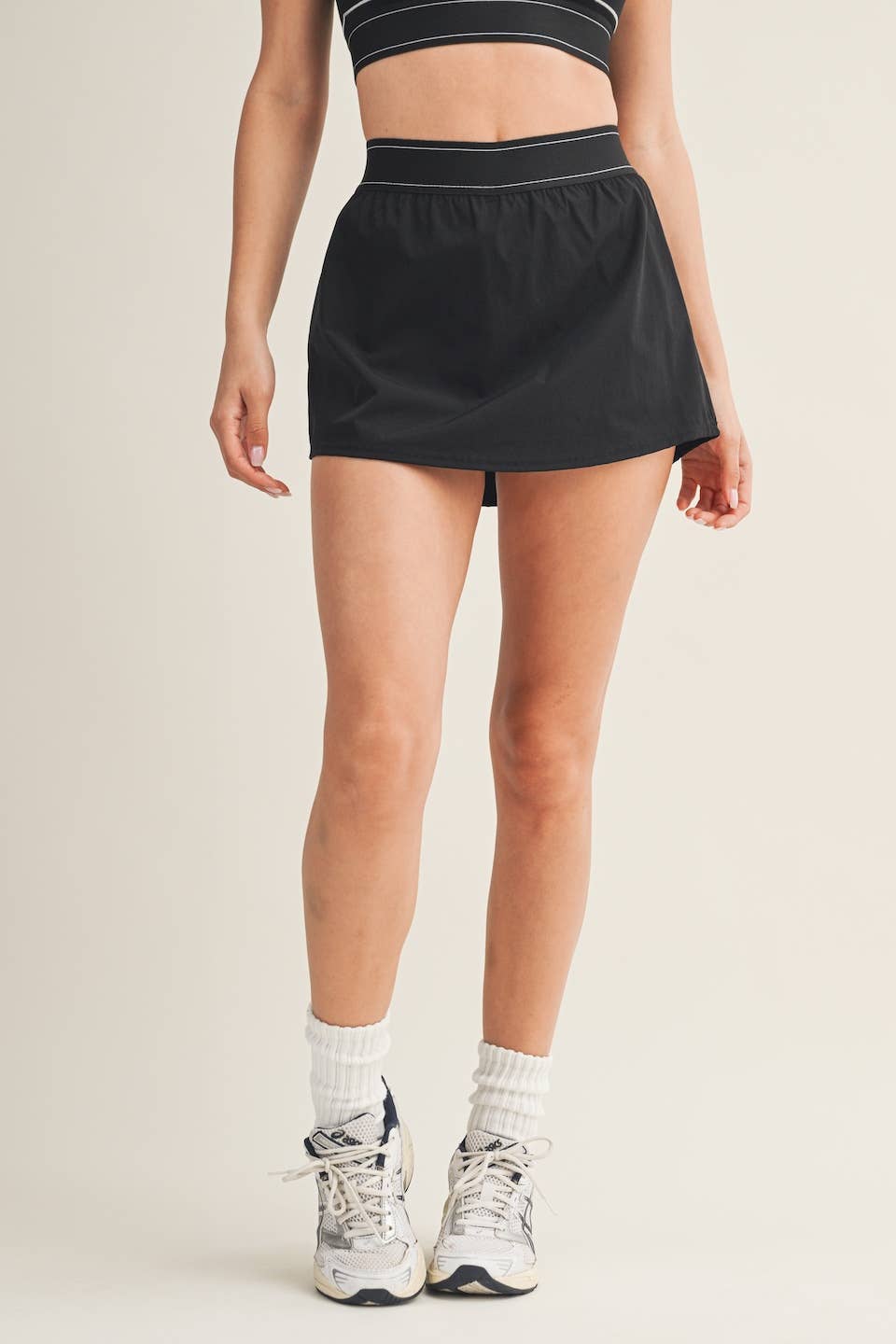 Lightweight Skort with Elastic Waistband