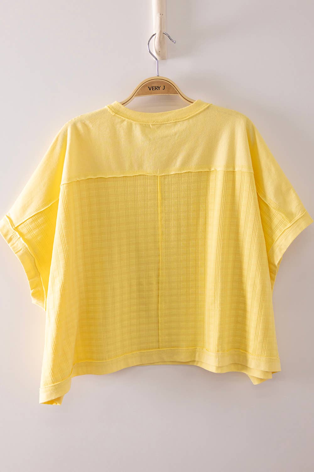 Dolman Sleeve Textured Knit Casual Top