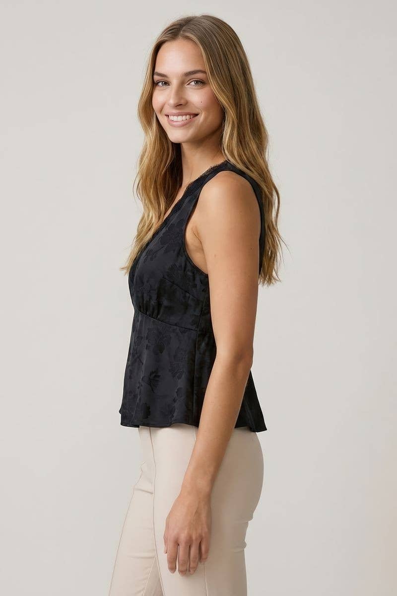 Jaclyn Lace Trim Top