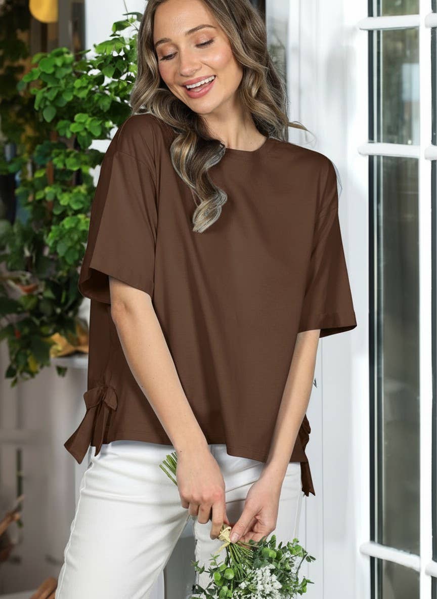 Allie top with side bow