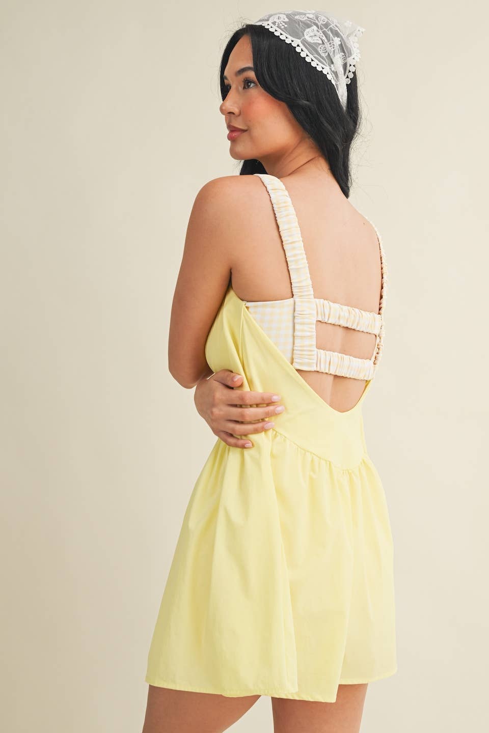Gingham Print Double Layered Play Dress