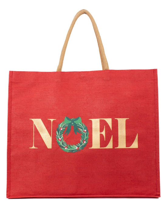 Noel Wreath Juco Carryall Tote