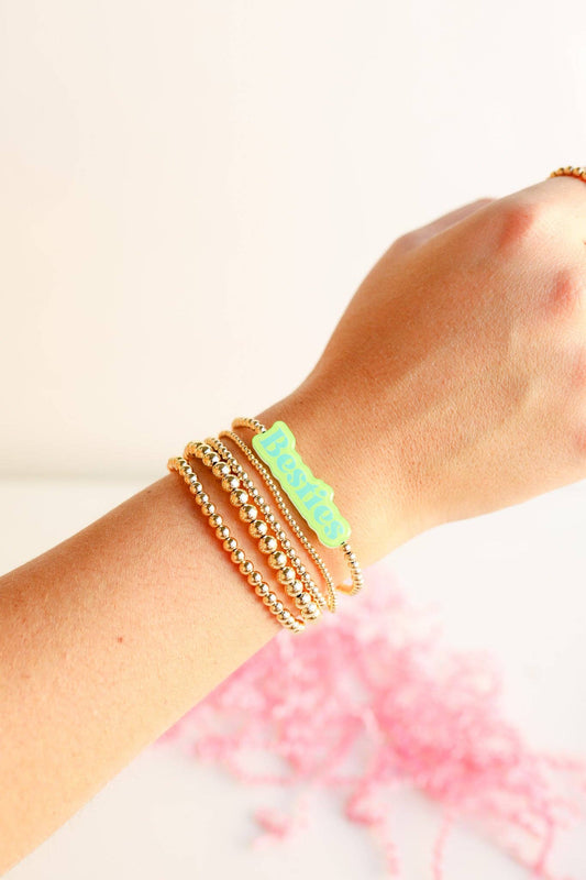Bestie BB Bead Bracelet in Green/Blue
