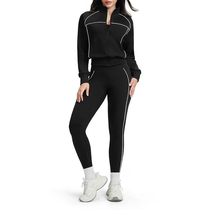 Color Block Loose Fitting Jacket