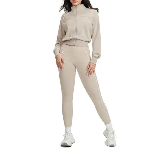 Color Block Loose Fitting Jacket