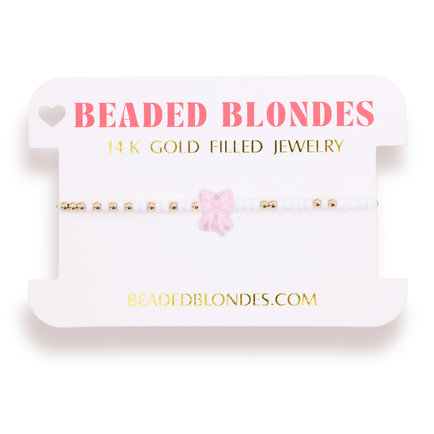 Pink Watercolor Bow Bracelet