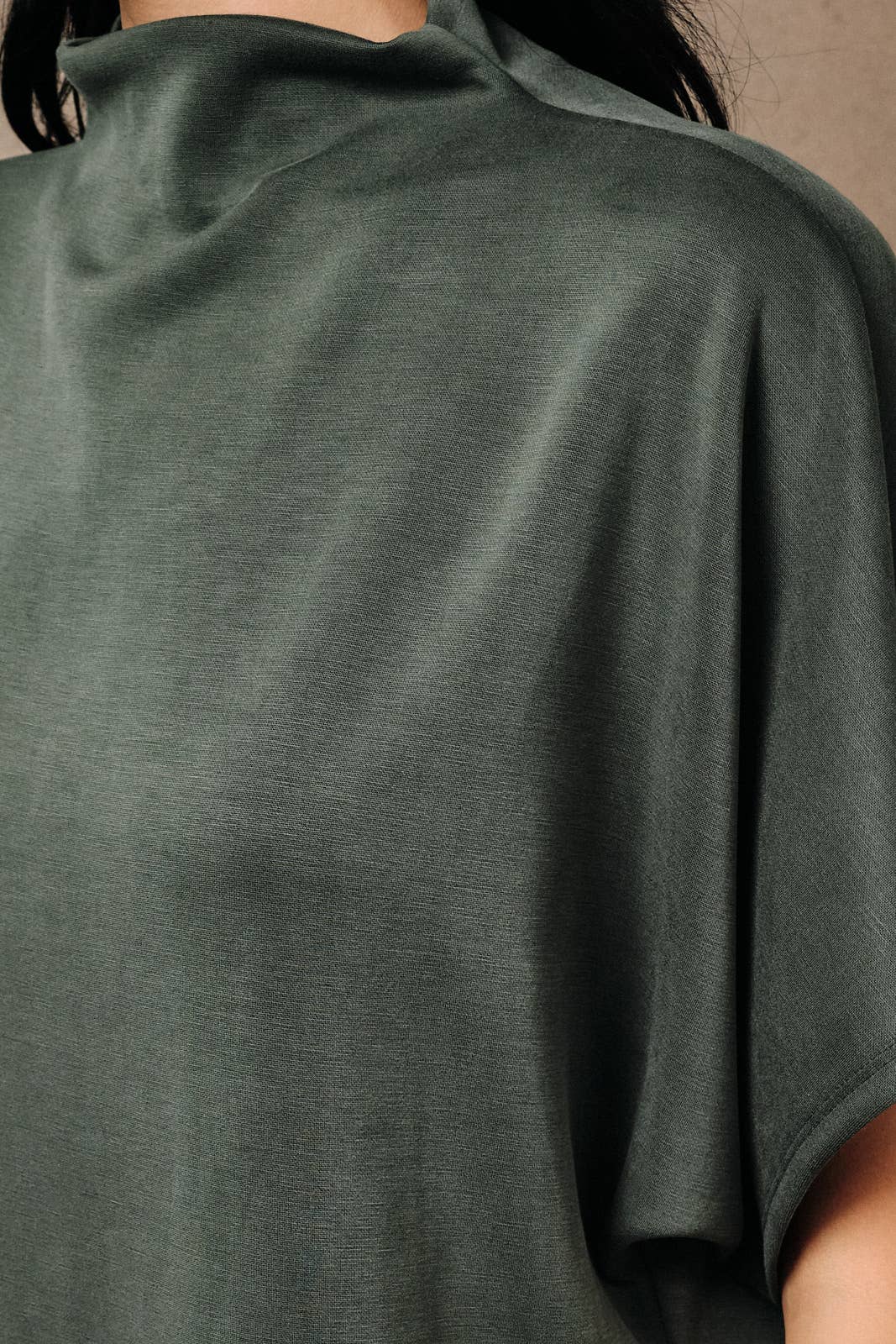 Mock Neck Dolman Top