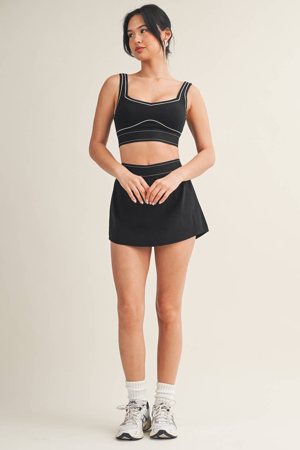 Lightweight Skort with Elastic Waistband