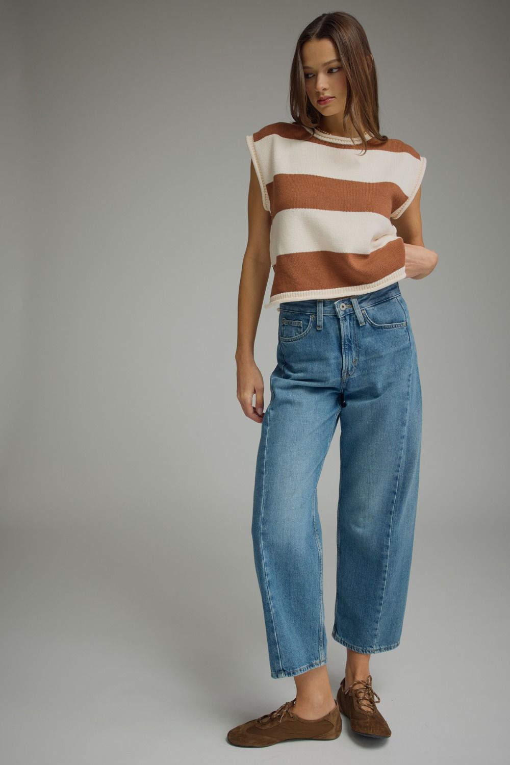 Striped Cap Sleeve Top