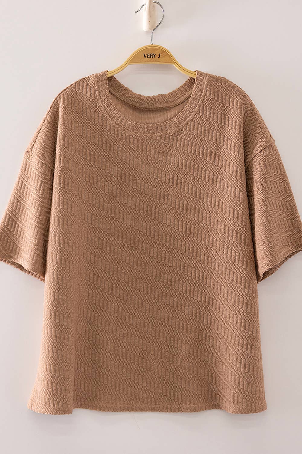 Textured Short Sleeve Top