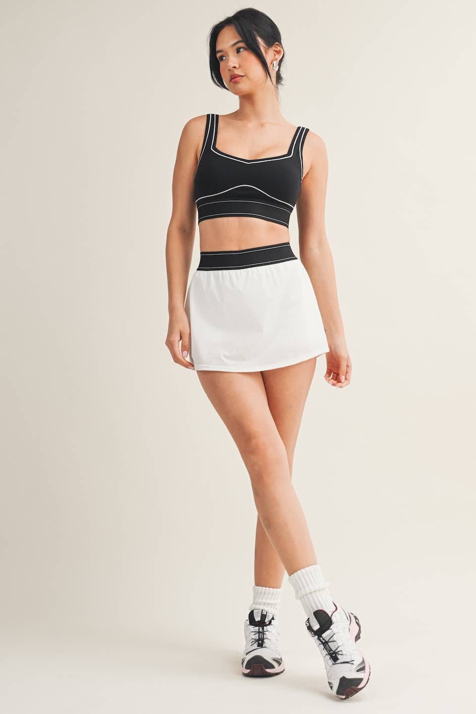 Lightweight Skort with Elastic Waistband