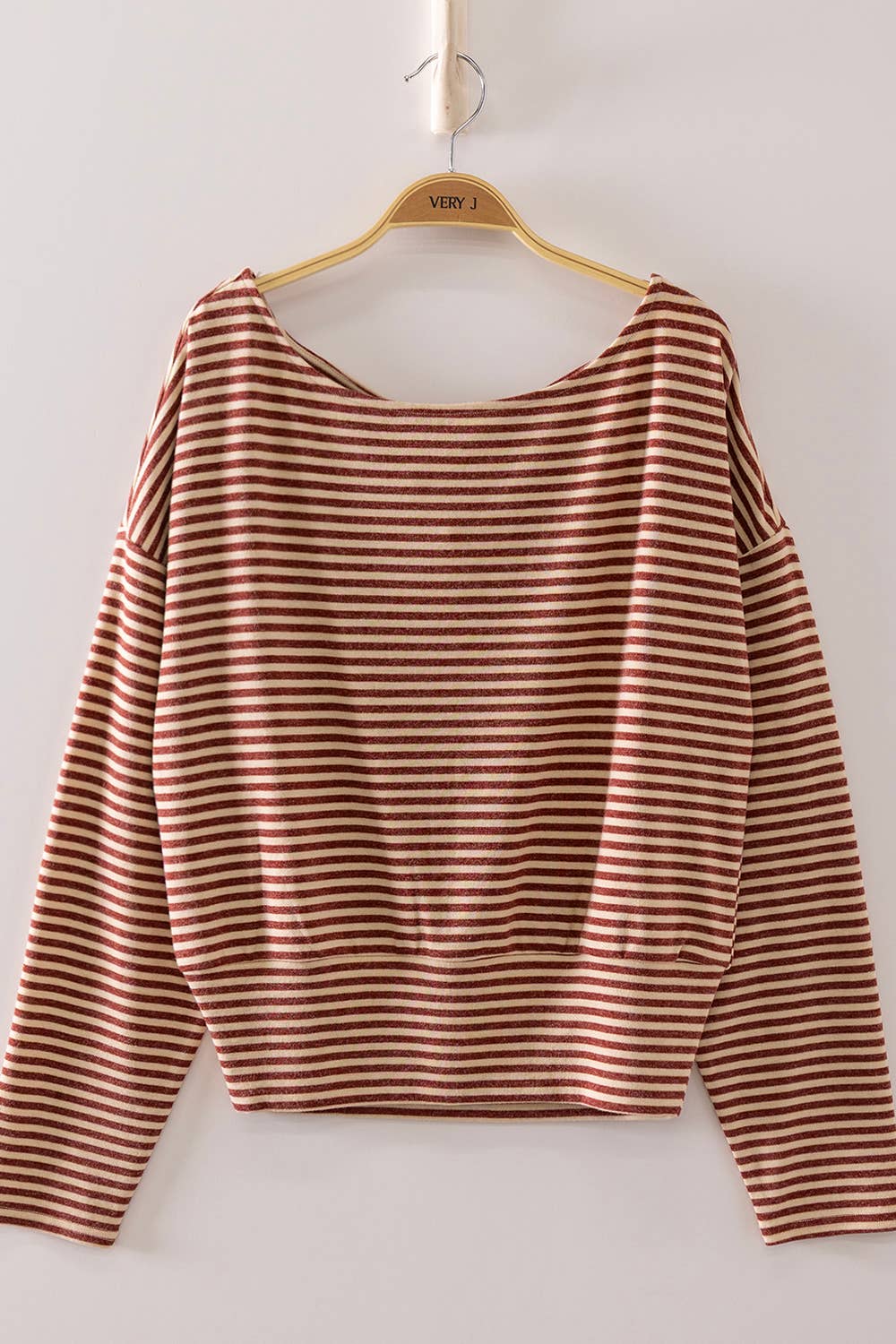 Amber Off-Shoulder Stripe Top
