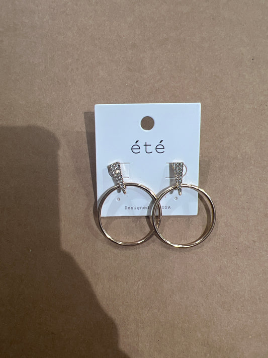 diamond triangle hoops