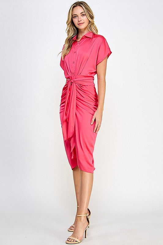 Charmeus Midi Collared Dress